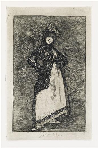 FRANCISCO JOSÉ DE GOYA A group of 6 etchings with aquatint and drypoint executed in Bordeaux between 1824 and 1828.